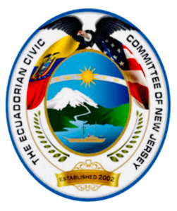 Logo del Comité Cívico Ecuatoriano de New Jersey con diseño representativo de la comunidad ecuatoriana.